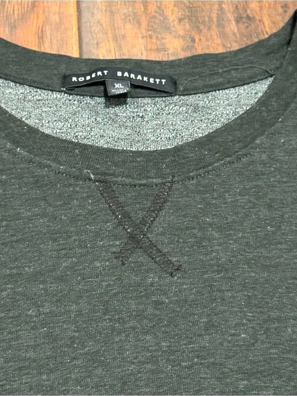 Robert Barakett Crewneck Sweater in Forest Green Heather